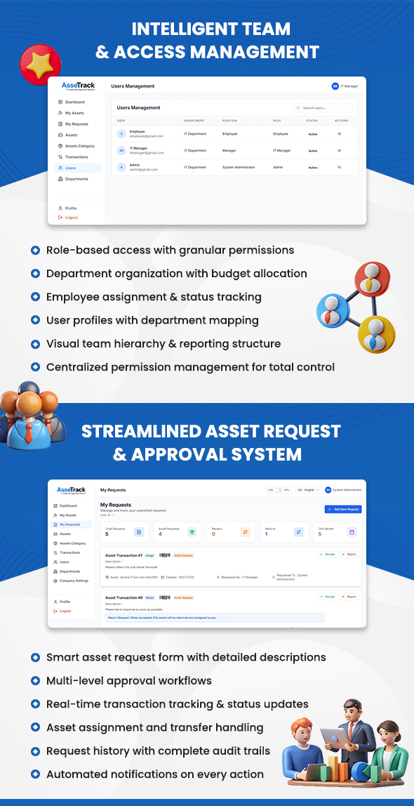 AsseTrack - Complete Multilingual Asset Management & Tracking Solution