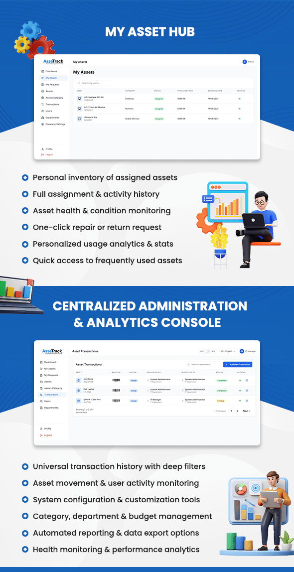 AsseTrack - Complete Multilingual Asset Management & Tracking Solution